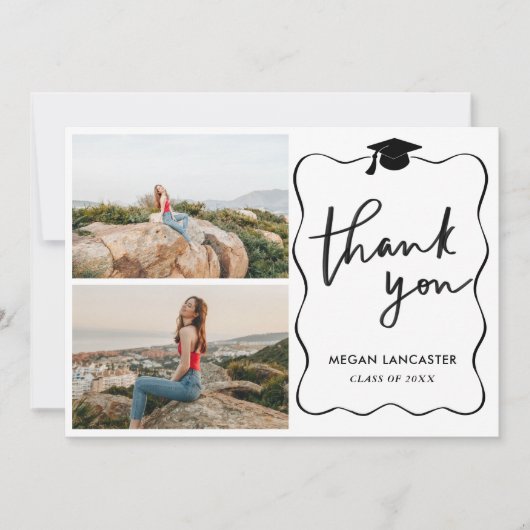 Afstuderen Pet lint Lijst Dank u | script Bedankkaart (Voorkant)