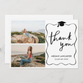 Afstuderen Pet lint Lijst Dank u | script Bedankkaart (Voorkant / Achterkant)