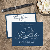 Afstuderen Pet marineblauw Notitiekaartje