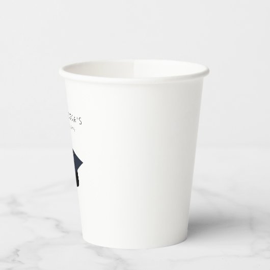 Afstuderen Pet Modern naam Papieren Bekers (Links)