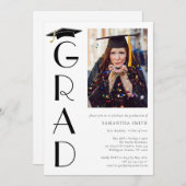 Afstuderen Pet Moderne Typografie Graduation Party Kaart (Voorkant / Achterkant)