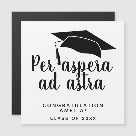 Afstuderen Pet per aspera en astra (Voorkant / Achterkant)