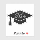 Afstuderen pet/pet met douanejaar sticker (Vel)