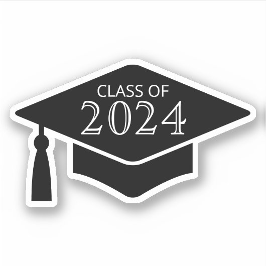 Afstuderen pet/pet met douanejaar sticker (Voorkant)