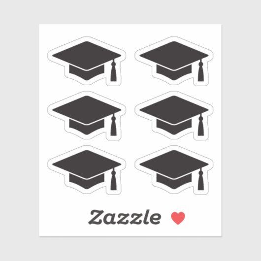 Afstuderen pet/pet stickers (Vel)