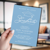 Afstuderen Pet Powder Blue Afstuderen Aankondiging