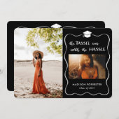 Afstuderen Pet Script Tassel was het gedoe waard Kaart (Voorkant / Achterkant)