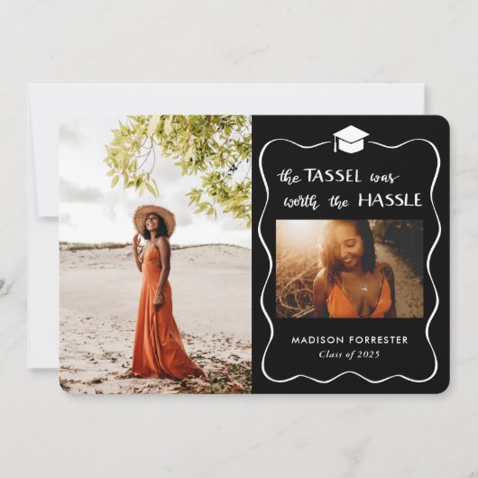 Afstuderen Pet Script Tassel was het gedoe waard Kaart (Voorkant)
