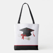 Afstuderen Pet Tassel & Scroll Tote Bag (Achterkant)