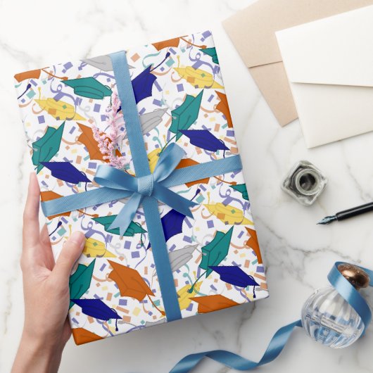 Afstuderen Pet Toss (academisch) Cadeaupapier (Geschenken)