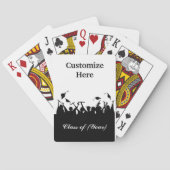 Afstuderen Pet Toss Silhouette-kaarten Pokerkaarten (Achterkant)