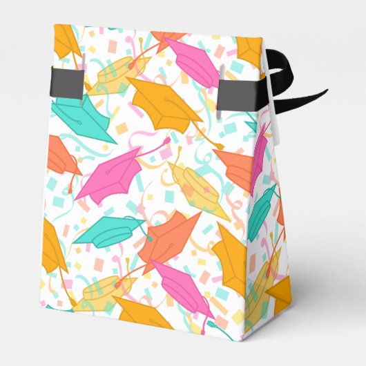 Afstuderen Pet Toss (Tropisch) Bedankdoosjes (Achterkant)