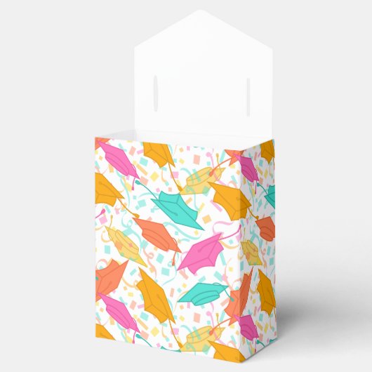 Afstuderen Pet Toss (Tropisch) Bedankdoosjes (Geopend)