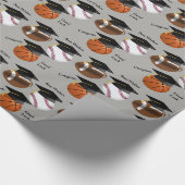 Afstuderen Pet Voetbal Basketbal Football Congrats Cadeaupapier (Hoek)
