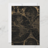 Afstuderen Pet  Wereldkaart Graduation Party Kaart (Achterkant)