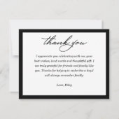 Afstuderen Pet zwart dank u Notitiekaartje (Achterkant)