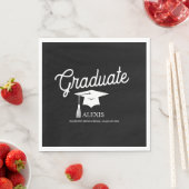 Afstuderen Pet Zwart Wit Naam Klasse van Servet (Insitu)