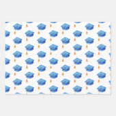 Afstuderen Petten Diploma's en medailles Patroon Inpakpapier Vel (Voorkant 2)