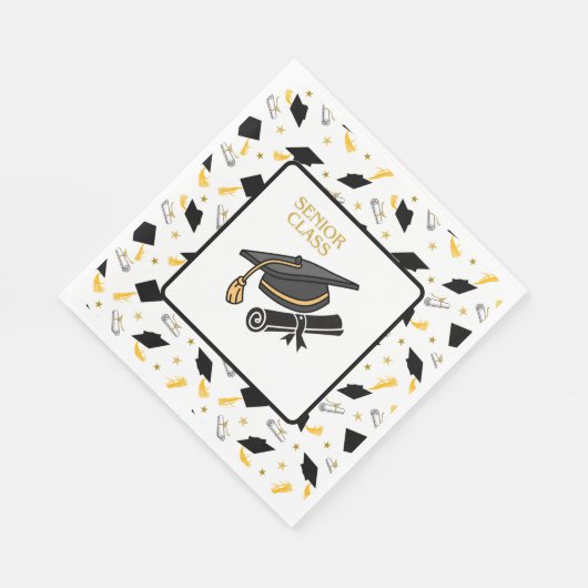 Afstuderen Petten en diploma's Napkins Servet (Hoek)