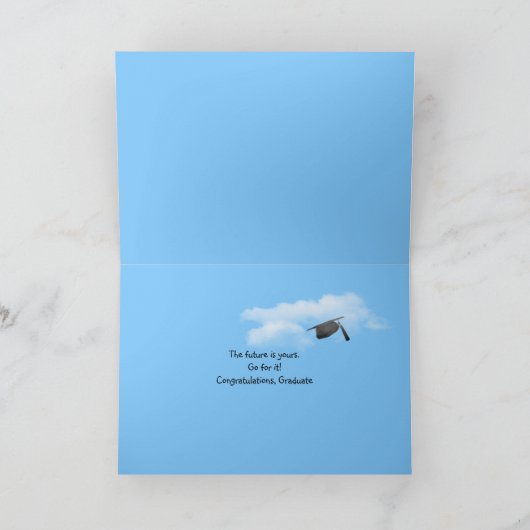 Afstuderen petten en geld in de lucht kaart (Binnen)