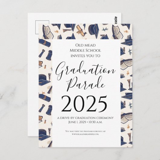 afstuderen Petten Pattern Outdoor Afstuderen Briefkaart (Voorkant / Achterkant)