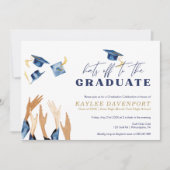Afstuderen Petten waterverf petten Uitnodiging (Voorkant)