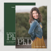 Afstuderen PhD Aankondiging Foto: White Green (Voorkant / Achterkant)