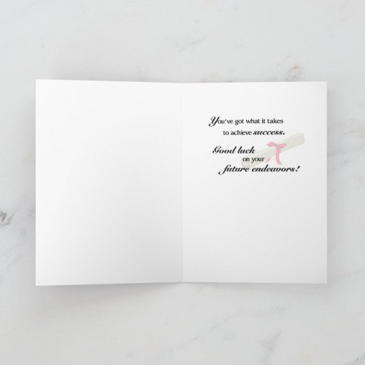 AFSTUDEREN PHD Degree Gefeliciteerd, Diploma Kaart (Binnen)