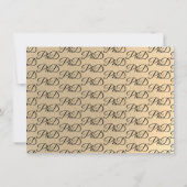 Afstuderen PhD-graad Gold Black Photo Script Aankondiging (Achterkant)