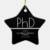 Afstuderen PhD-graad zwart toetsenbord Keramisch Ornament (Achterkant)