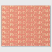 Afstuderen PhD Oranje gradenpatroon Cadeaupapier (Vlak)
