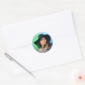 Afstuderen Photo Afstudeerder Pet Klasse 20XX Aang Ronde Sticker (Envelop)