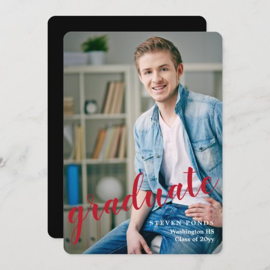 Afstuderen Photo Afstuderen Aankondiging (Voorkant / Achterkant)