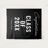 Afstuderen Photo Backdrop Afstuderen Decor Black Wandkleed (Voorkant (horizontaal))