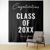 Afstuderen Photo Backdrop Afstuderen Decor Black Wandkleed (In situ)