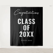 Afstuderen Photo Backdrop Afstuderen Decor Black Wandkleed (Voorkant)