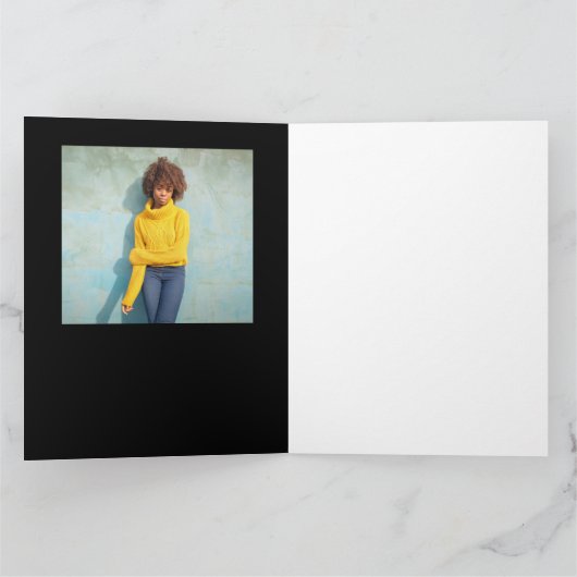 Afstuderen Photo Black 2022 - Hartelijk dank Bedankkaart (Binnen)