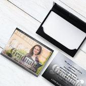 Afstuderen Photo Black Script Announcement Kaart