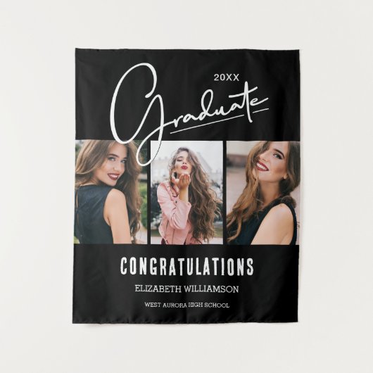 Afstuderen Photo Booth Achtergrond Wandkleed (Voorkant)