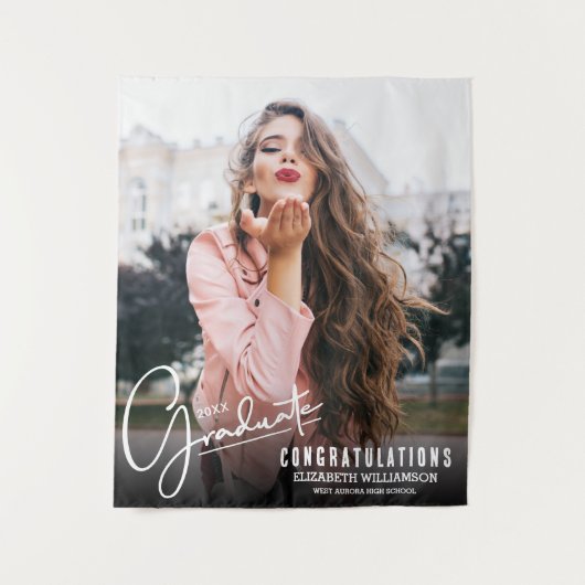 Afstuderen Photo Booth Achtergrond Wandkleed (Voorkant)