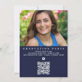 Afstuderen Photo Calligraphy Script Navy Blue Kaart (Achterkant)