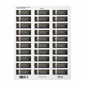 Afstuderen Photo Chalkboard & Gold Return-adres Etiket (Full Sheet)