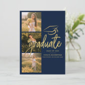 Afstuderen Photo Collage 2025 Afstudeerder Navy Bl Aankondiging (Staand voorkant)