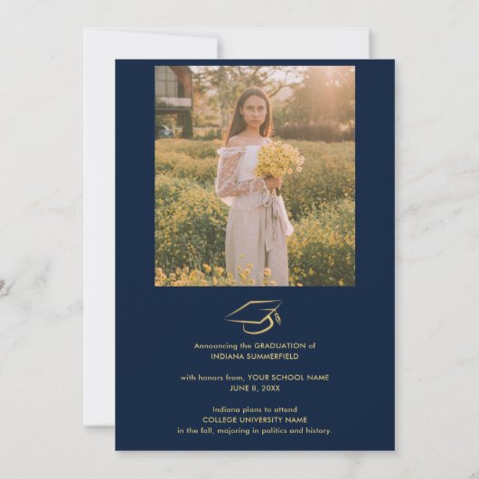 Afstuderen Photo Collage 2025 Afstudeerder Navy Bl Aankondiging (Achterkant)