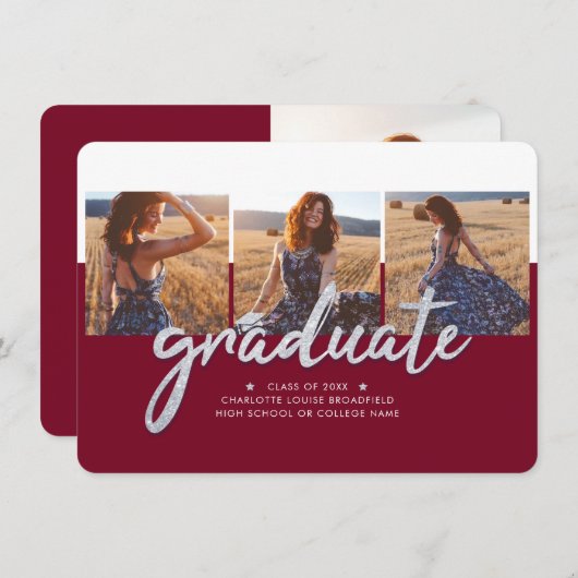 Afstuderen Photo Collage Afstudeerder 2025 Aankond (Voorkant / Achterkant)