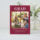 Afstuderen Photo Collage Afstudeerder 2025 Party Kaart (Staand voorkant)
