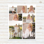 Afstuderen Photo Collage Party Sign Poster