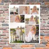 Afstuderen Photo Collage Party Sign Poster