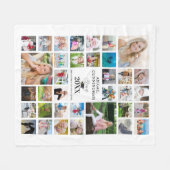 Afstuderen Photo Collage Script CLASS of White Fleece Deken (Voorkant (Horizontaal))
