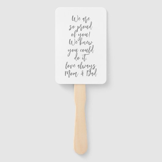 Afstuderen Photo Congrats Afstudeerder Afstuderen Handwaaier (Achterkant)